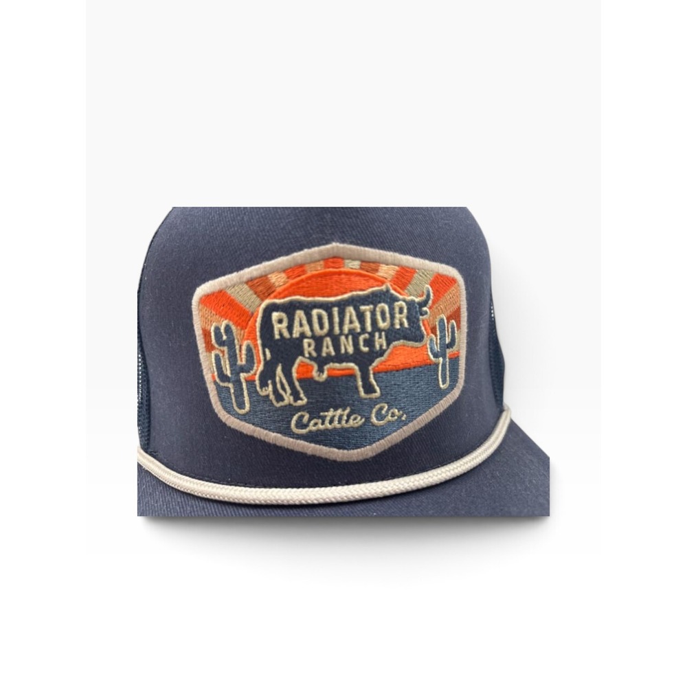 Dale Brisby Radiator Ranch Cattle Co Trucker Hat Navy Blue Rodeo Time Snapback - Picture 6 of 7
